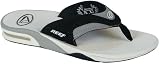 Reef Mens Fanning Thong Sandal,Grey/Black/Glow,12 M US