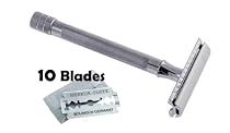 Merkur Long Handled Double Edge Safety Razor Chrome #180, 10 Double Edge Platinum Blades
From Merkur

