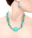 Fashion Assorted Turquoise Stones Necklace Set