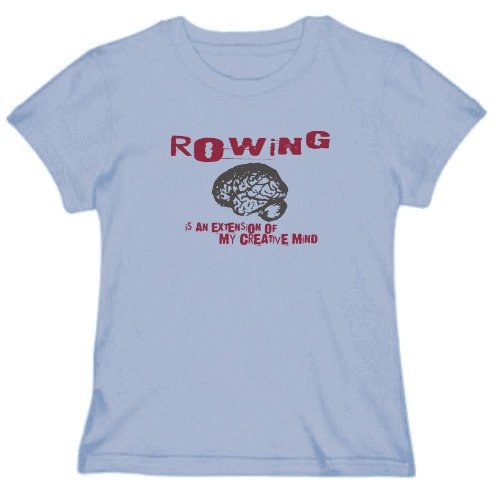 Rowing is an extension of my creative mind Sports Womens T-Shirt (Silver Gray, Size Large)