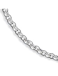 7mm, Sterling Silver, Fancy Rolo Link Necklace, 18 inch