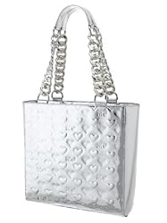 Marc by Marc Jacobs Limited Edition Heart Mirros Bag Tote Silver