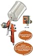 Devilbiss TEKNA Model No. 703497 Copper High Efficiency Gravity Feed Spray Gun with a 900cc Gravity Feed Cup and both 1.3 and 1.4mm Fluid Tip Set-ups for Basecoat and Clearcoat (Includes a Digital Air Adjusting Valve)