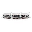 Le Cadeaux Melamine Oval Platter with Dishes and Spoons - 7 Piece Set