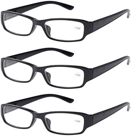 3 PRS of Southern Seas Stylish Black +4.50 Reading Glasses Mens Womens Flexible Spectacles