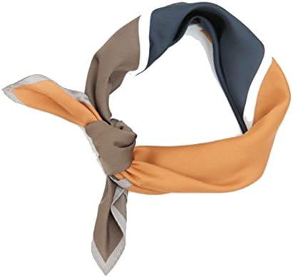 The Genie Color Block Square Scarf (Navy)