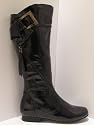 Ladies Flat Knee Boots with Side Buckle and Zip Detail - GT5