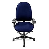 Perch Desk Chair - Extra High Back - Black Faux Leather - Soft Floor Caster ....