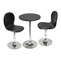 Bistro Table with 2 Swivel Chairs Set