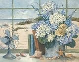 Beach Cottage by Barbara Mock. Art Print Poster 30 inches width by 24 inches height. Highest Quality Art Poster Print