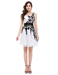 Lace-Up Organza/Satin Cocktail Short One Shoulder Homecoming Dress/Bridesmaid Dress/Prom Dress/Party Dress 