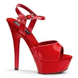 Pleaser KISS-209 RED Red Kiss