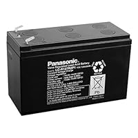 Panasonic LC-R127R2P1 Black Large 12V 7.2Ah VRLA Battery with F2 Terminal