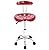 2 PCS Set Bar Stools ABS Back Swivel Counter Tractor Seat Swivel Chrome Kitchen Breakfast Red