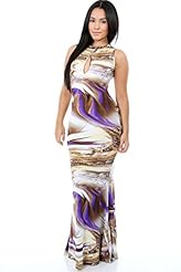 Snake Print Mermaid Maxi Dress 