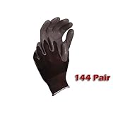 Tools & Hardware : 144 Pack Atlas Glove 370BK Atlas Nitrile Tough Glove Large
