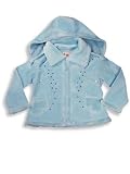 Cappuccino - Girls Faux Suede Jacket, Lt. Blue