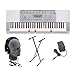 Casio LK280 Lighted Key Premium Keyboard Pack with Headphones, Power Supply, and Stand