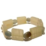 Amazonite Bracelet 08 Stretch Calcite Blue Yellow Gemstone Healing Crystal 7