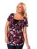 Motherhood Maternity: Plus Size Short Sleeve Cowl Neck Tie Detail Maternity Tunic