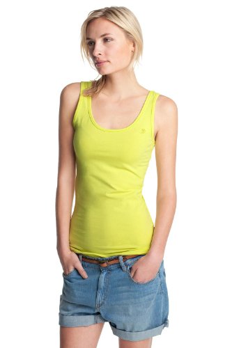edc by ESPRIT Damen Top, 052CC1K004, Gr. 44 (XXL), Gelb (lime yellow 704) Preisvergleich