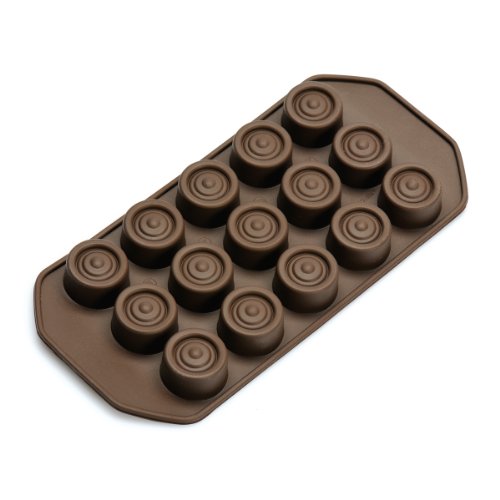 Kaiser Rondo 661858 Stampini per cioccolatini, ognuno con 15 mini recipienti per 5 forme di cioccolatini diverse (con ricette)