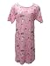 Short Sleeve Pink Kitty Kat Print Cotton Nightgown Plus Size 6X