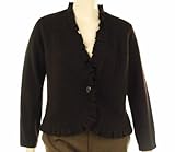 Jones New York Collection L/S Box Pleat Trim Cardigan Black Cherry Jones New York Collection L/S Box Pleat Trim Cardigan Black Cherry