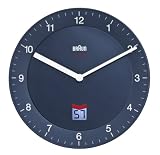 Braun UK Signal Radio Controlled Wall Clock, Blue