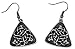Solid Pewter Celtic Triangle Dangle Earrings Knotwork