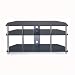 Stainless Steel & Black Glass Plasma TV Stand for up to 55