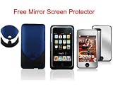 2Tone (Blue + Black) Rubberized HARD CASE FOR APPLE IPOD TOUCH ITOUCH 2nd 3rd GEN 2G/3G 8GB, 16GB, 32GB, 64GB + Free Mirror Screen Protector