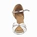 Msmushroom Woman's Fashion Pu Soft Dancing Shoes 4''heel,grey and Silver