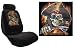 Pirate Jolly Roger Car Truck SUV Seat Covers 2 Black Dead Men Tell No Tales Universal Low Back with head rest covers Vehicle Bucket Seatcovers