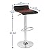jersey seating 2 x Vinyl Air Lift Adjustable Swivel Bar Stools, Pack of 2 (2002) (Black)