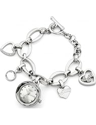 Lipsy LP189 Ladies Silver Alloy Charm Bracelet Watch