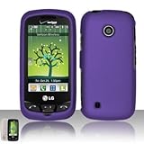Purple Rubberized Snap on Hard Shell Cover Protector Faceplate Cell Phone C ....