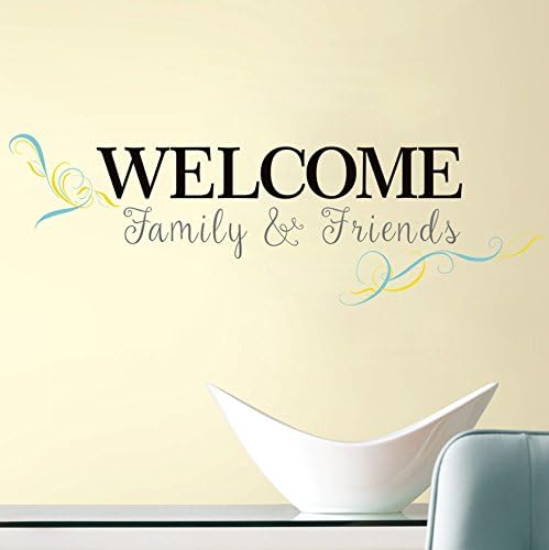 Welcome Family &amp; Friends Queto Wall Decals Stickers Home Decor