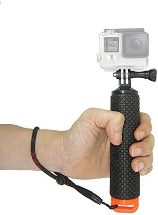 Waterproof Floating Hand Tripod Mount (Floating Handle Grip) with Thumb Screw and Adjustable Wrist Strap for GoPro Hero 2/3/3+/4 Sport Action Camera Mount Accessories Orange