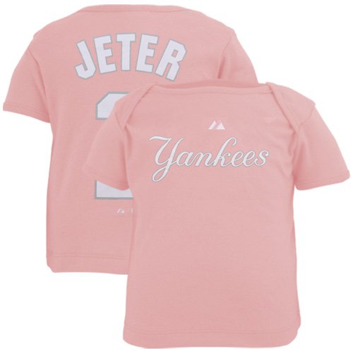 New York Yankees Derek Jeter Pink Newborn Name and Number T-Shirt6-9 Months