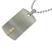 41hbdN85ryL. SL75  Mens Stainless Steel Dog Tag Pendant w/ Prayer & Cross in Gold Plating, 22