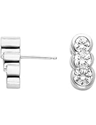 Pair of 14K White Gold Diamond Earrings - 0.90 Ct. -- LIFETIME WARRANTY