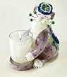Amy Lacombe Whimsiclay Cat Pansy Votive Holder