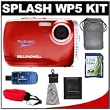 Bell & Howell Splash WP5 Waterproof Digital Camera (Red) with 2GB Card, Reader & Pouch + Floating Strap + Accessory Kit