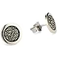 Judith Jack Sterling Silver Marcasite Stud Earrings