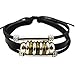 WILD-WIND (TM Christmas Unique Metal Ring Tube Multistrand Leather Adjustable Wrap Bracelet