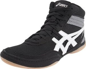 ASICS Men's Matflex 3 Wrestling Shoe,Black/White,10 M US