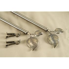NEW Decorative Curtain Rod #33, 48-84 inch, Antique Brass by Drapery Hardware