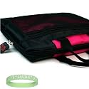 Kroo Hot Pink Seal Series Carrying Case for Samsung N120 12GBK Netbook 10.1-Inch + Live*Laugh*Love Wrist Band!!! ( Notebook Not Included )
