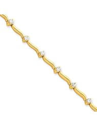 14k AAA Diamond tennis bracelet Diamond quality AAA (SI2 clarity, G-I color)